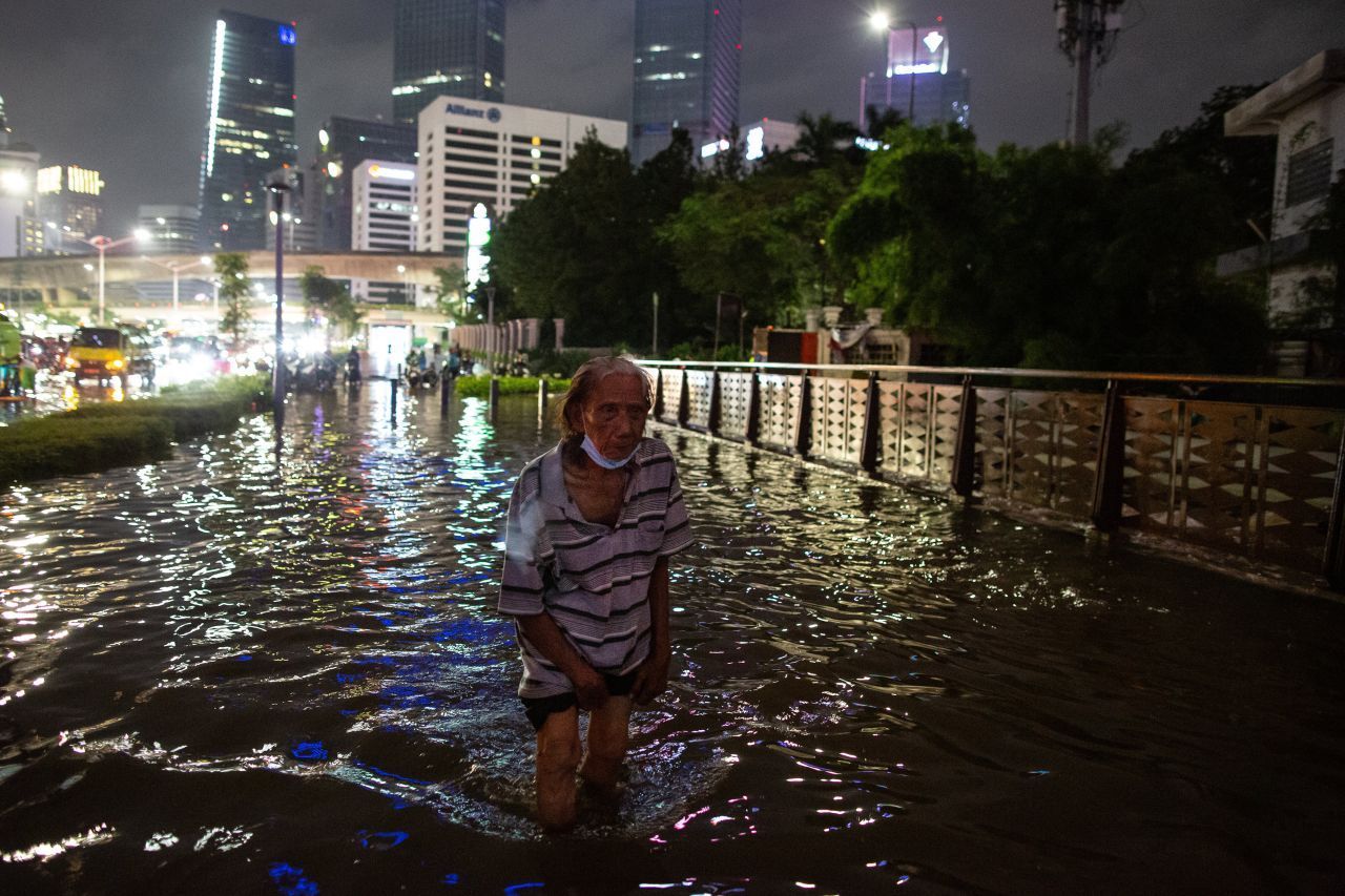 Auch der Finanzdistrikt von Jakarta ist regelmäßig von Überschwemmungen betroffen.