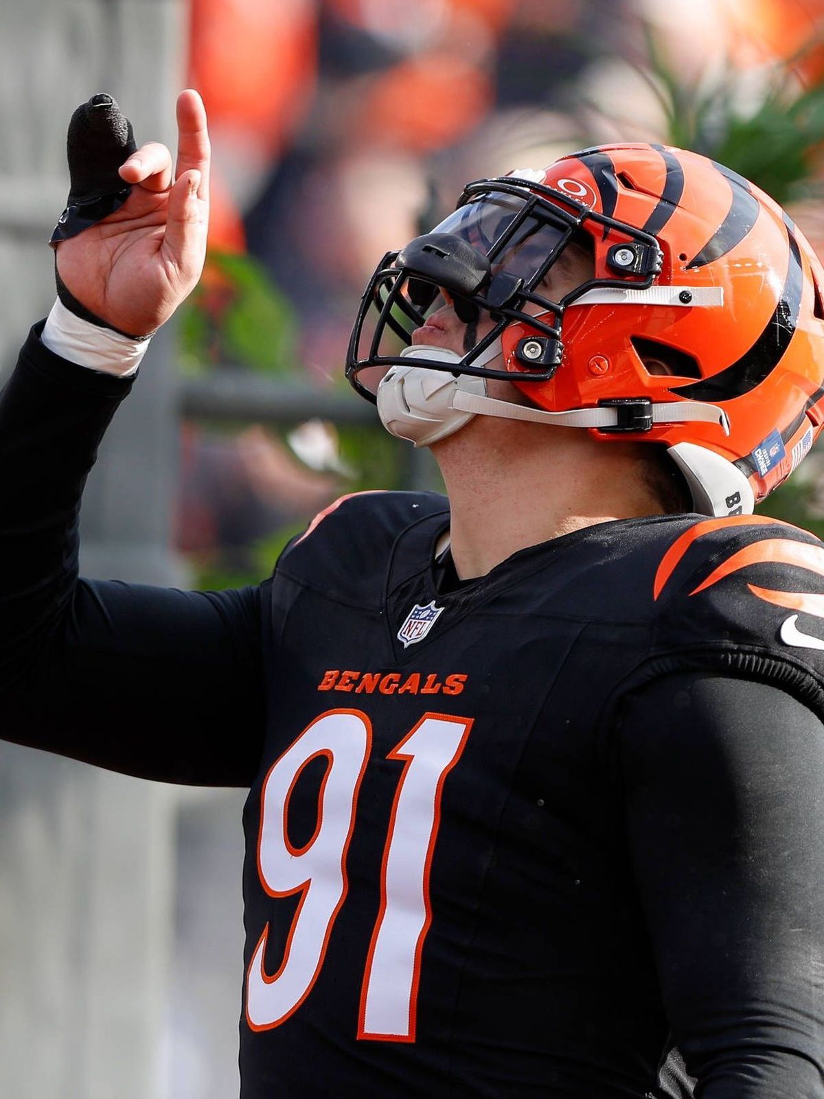 CINCINNATI, OH - DECEMBER 22: Cincinnati Bengals defensive end Trey Hendrickson (91) is introduced before the game against the Cleveland Browns and the Cincinnati Bengals on December 22, 2024, at P...