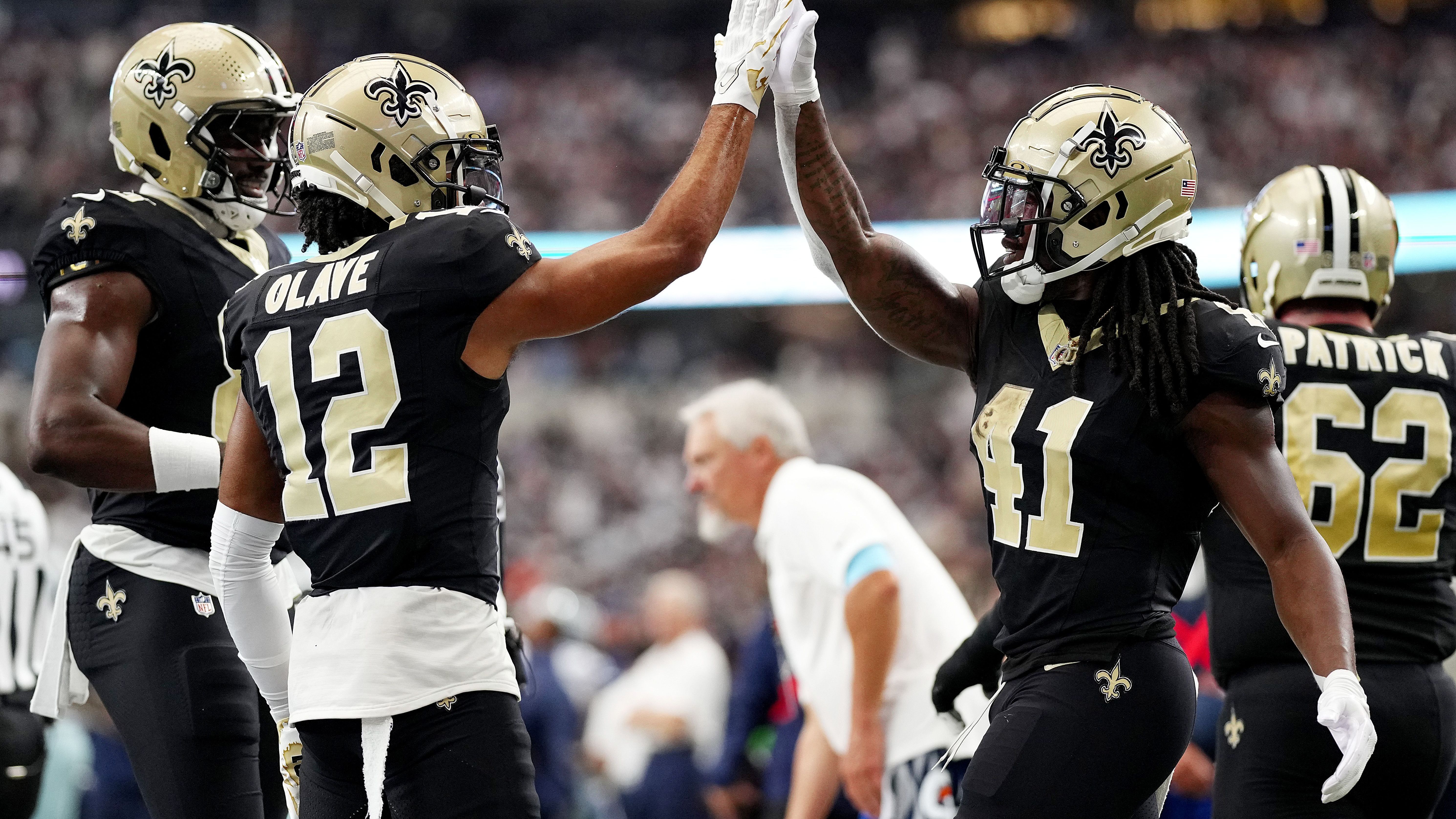 <strong>NFC South - New Orleans Saints</strong><br><strong>Wide Receiver</strong>: Chris Olave, Brandin Cooks, Rashid Shaheed<br><strong>Offensive Line</strong>: Kelvin Banks Jr., Dillon Radunz, Erik McCoy, Cesar Ruiz, Taliese Fuaga<br><strong>Tight End</strong>: Foster Moreau<br><strong>Quarterback</strong>: Tyler Shough<br><strong>Running Back</strong>: Alvin Kamara<br><strong>Fullback</strong>: /
