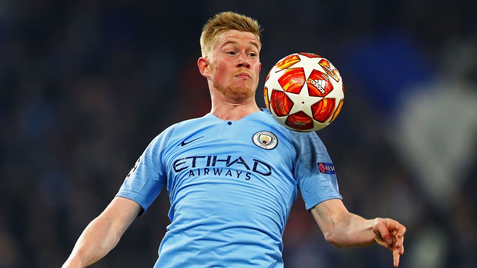 
                <strong>Mittelfeld: Kevin de Bruyne (Manchester City)</strong><br>
                Absolvierte Spiele im Wettbewerb 2018/19: 4
              