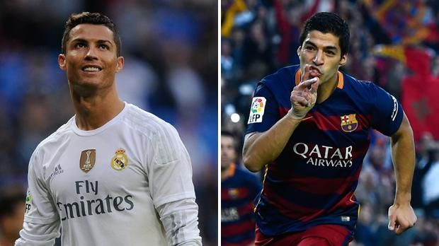 
                <strong>Ronaldo vs Suarez</strong><br>
                Ronaldo vs Suarez: Wer punktet im Clasico - CR7 oder Luis Suarez? Beide Torjäger sind in dieser Saison wieder absolut erfolgreich, Ronaldo musste sich allerdings erst an seine neue Rolle als wahrer Stürmer unter Trainer Rafael Benitez gewöhnen. Doch der Weltfußballer kann noch immer ein Spiel entscheiden, schlägt dadurch knapp Barcelonas "Beißer" und hält Real mit 5:5 im Rennen.
              