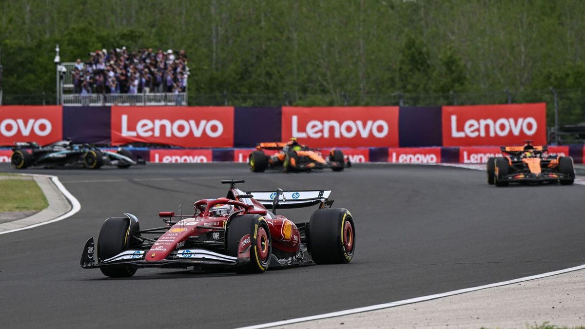 Am Start ging es noch gut los für Leclerc, der sich vor McLaren halten konnte