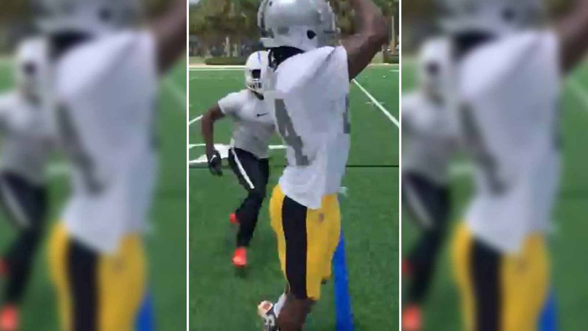 Antonio Brown trainiert in alter Uniform