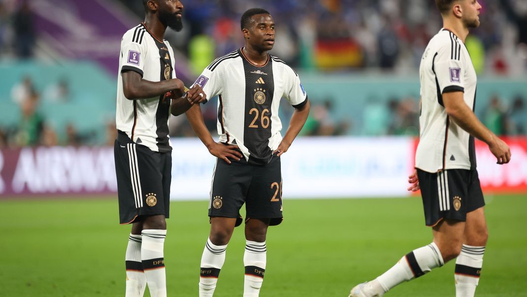 Antonio Rüdiger, Youssoufa Moukoko und Niclas Füllkrug waren ratlos nach dem Spiel gegen Japan.