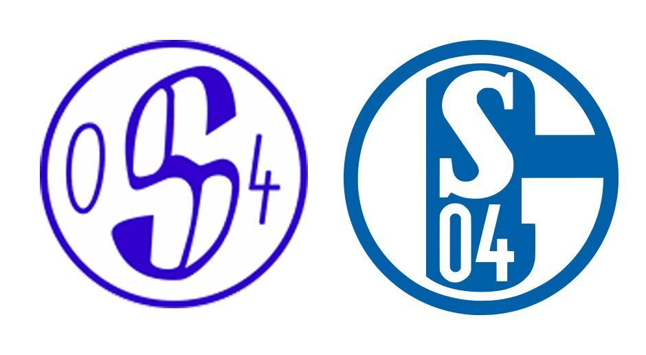 
                <strong>FC Schalke 04</strong><br>
                Mit dem Logo links gewannen die "Königsblauen" in den 30er Jahren noch zahlreiche Titel. Dies klappte mit dem modernen Logo bekanntlich schon lange nicht mehr.
              