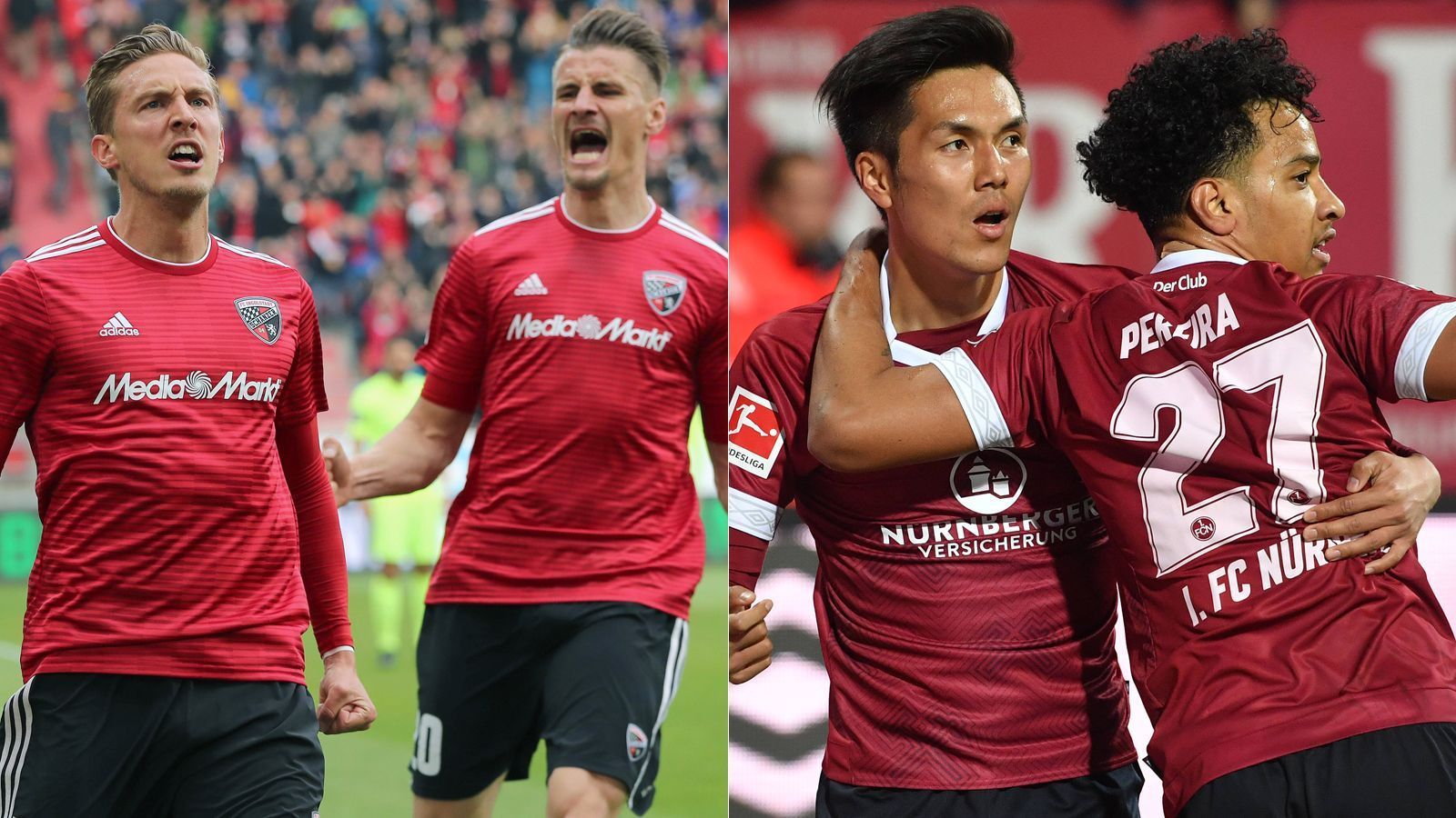 
                <strong>FC Ingolstadt - 1. FC Nürnberg</strong><br>
                Mit dem FC Ingolstadt und dem 1. FC Nürnberg treffen zwei ehemalige, bayerische Bundesliga-Klubs in der 1. DFB-Pokalrunde aufeinander. Beide Kontrahenten haben eine schwere Saison hinter sich. Die "Schanzer" starteten als heimlicher Aufstiegskandidat in die Zweitliga-Spielzeit 2018/19 - stattdessen stieg der FCI am Ende sogar ab, weil man einen Hinspiel-Erfolg in der Relegation gegen Wehen Wiesbaden leichtfertig verspielte. So muss Ingolstadt nächste Saison in der 3. Liga ran. Für Nürnberg ging es nach der Bundesliga-Rückkehr auch sofort wieder nach einem Jahr eine Stufe tiefer. Die Franken stiegen mit 19 Punkten als Schlusslicht direkt wieder ab - im Pokalduell mit Ingolstadt ist der "Club" aber natürlich der Favorit.
              