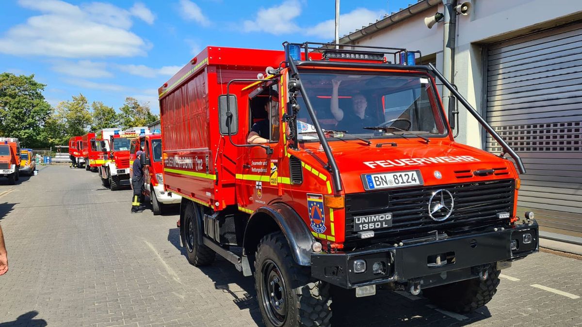 Anti-Waldbrand-Einsatz der Feuerwehr