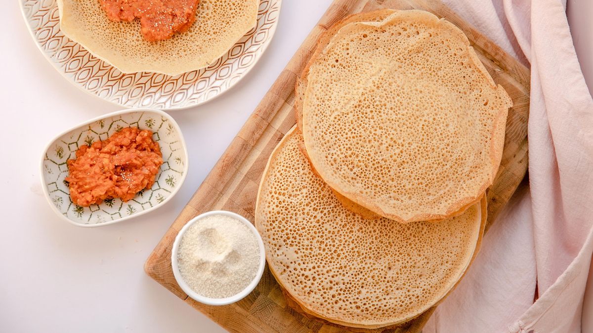 Äthiopisches Fladenbrot: Injera