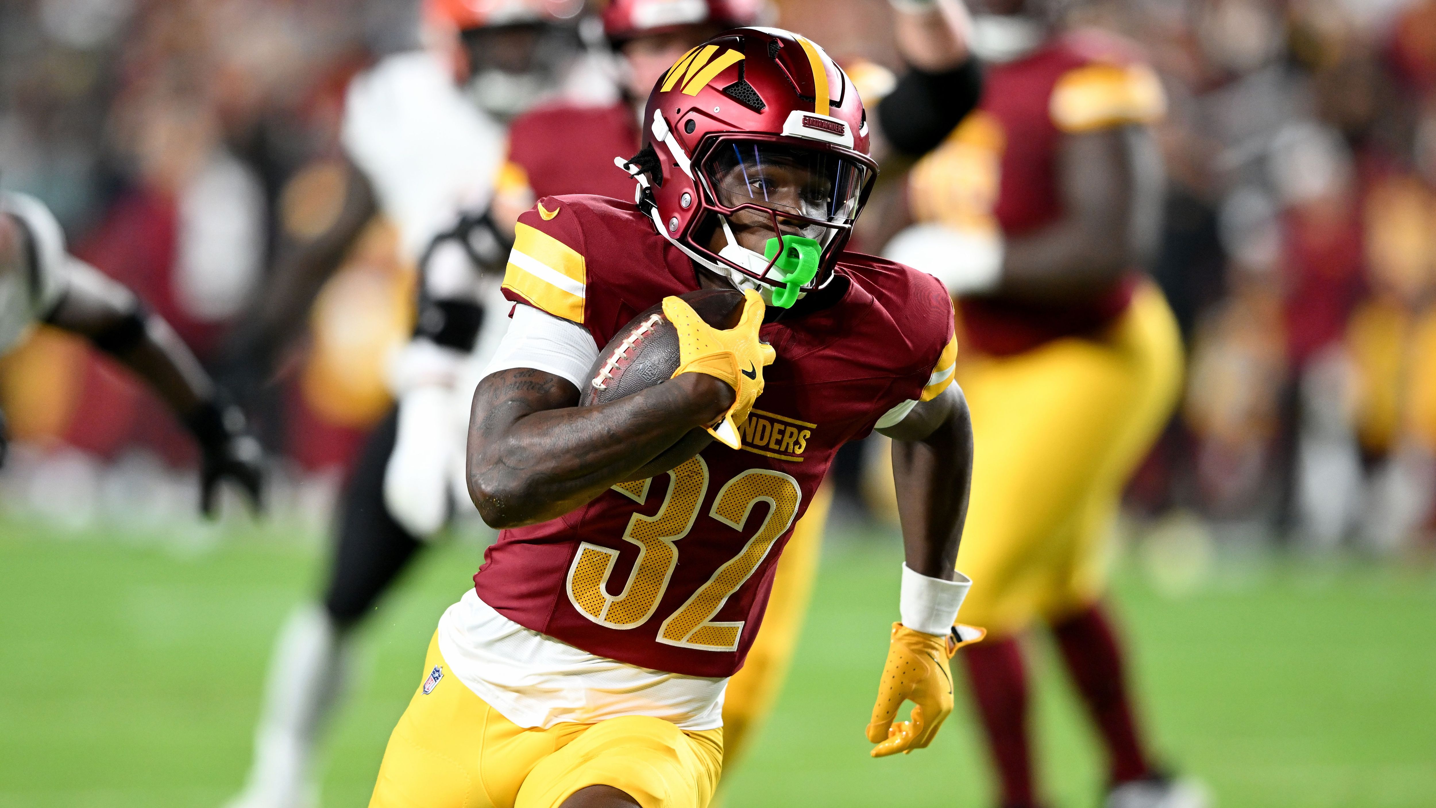 <strong>Platz 10: Jacory Croskey-Merritt (RB, Washington Commanders)</strong><br>Quote: +2.500 (bei einem Einsatz von 100 US-Dollar gewinnt man 2.500 US-Dollar)