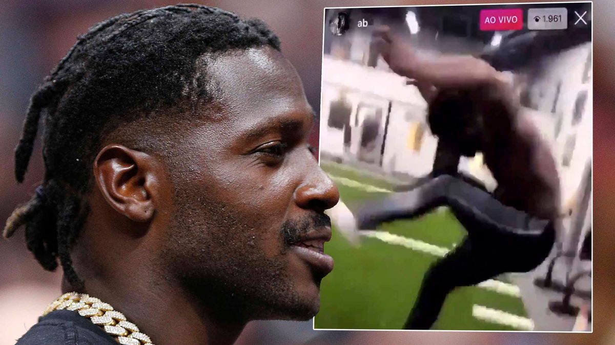 Trainings-Fail! Fitness-Maschine kracht auf Antonio Brown