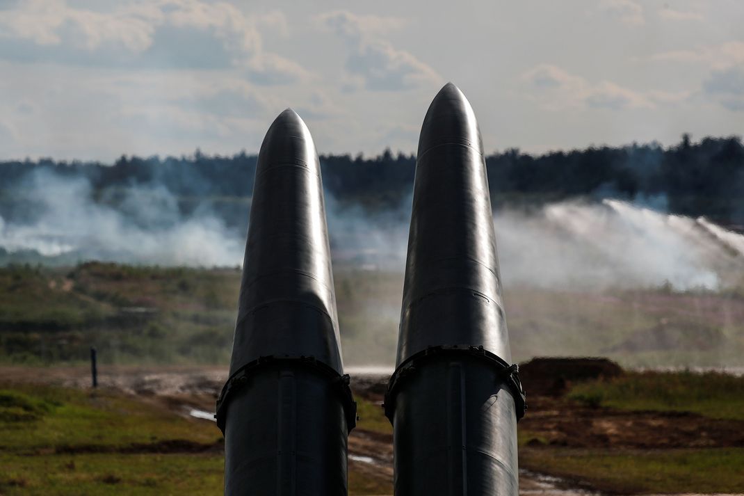 Das Iskander-M-System gehört zu den mächtigsten Waffen Russlands und kann Atomsprengköpfe transportieren. 