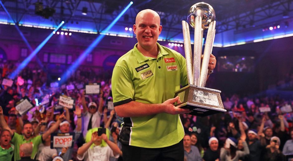 
                <strong>Michael van Gerwen</strong><br>
                Michael "Mighty Mike" van Gerwen. Der Niederländer ist nach Taylor der absolute Superstar der Darts-Szene. Zwei Weltmeisterschaften (2014, 2017), Average-Rekord (123,40 im Jahr 2016) und 17 perfekte Darts in Folge - Van Gerwen ist seit Jahren das Maß der Dinge im Darts.
              