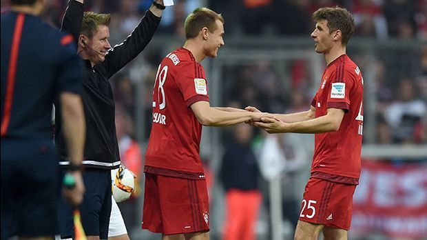 
                <strong>Comeback von Holger Badstuber gegen den VfB Stuttgart</strong><br>
                In der 59. Minute ist es beim Stand von 4:0 für die Münchner soweit: Holger Badstuber wird für Thomas Müller eingewechselt. Der Goalgetter war wohl ...
              