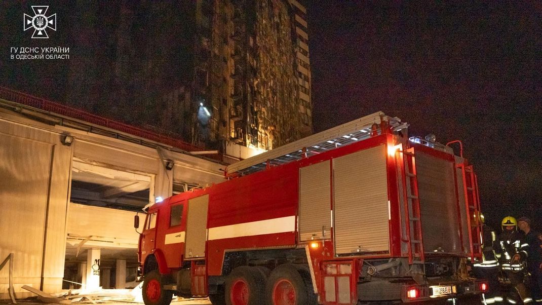 Der Angriff Russlands auf Odessa hat in der Nacht zu Montag (25. September) zerstörte Gebäude hinterlassen.