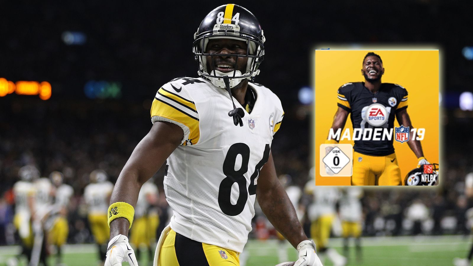 <strong>2019 - Antonio Brown</strong><br>Statistisch lieferte der Wide Receiver als "Cover-Athlet" richtig ab, münzte 104 Catches in 1297 Yards und 15 Touchdowns um. Doch asbeits des Platzes lief es nicht rund: Gegen Ende der Saison verkrachte er sich mit Trainer Mike Tomlin, wurde zu den Oakland Raiders getradet, sorgte dort ebenfalls für Unruhen und wurde entlassen. Dies war ein Karriere-Knick.&nbsp; &nbsp; &nbsp; &nbsp;&nbsp;