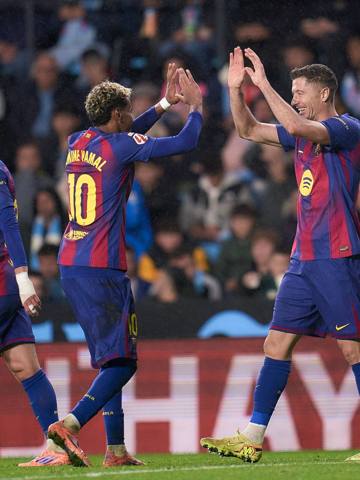 ESP: RC Celta - FC Barcelona, Barca Liga match 2025-2026, Date 12 Robert Lewandowski of FC Barcelona celebrates after scoring goal during the La Liga match 2025-2026, date 12 between RC Celta and F...