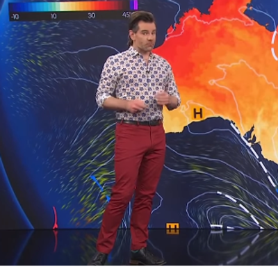 Der australische Wetter-Moderator Nate Byrne