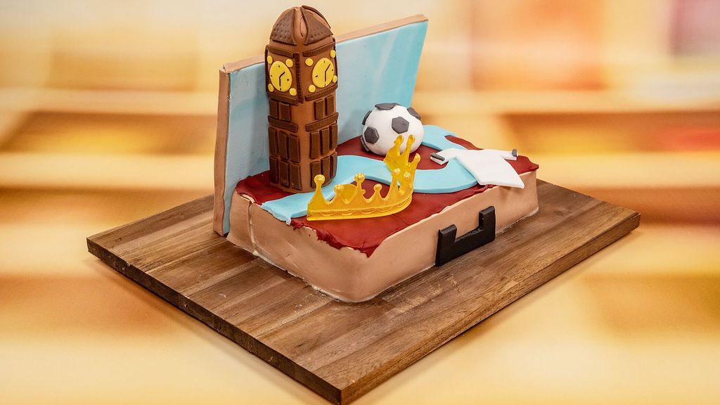 England Motivtorte mit Orangen-Biskuit und Minz-Frischkäse-Creme ...