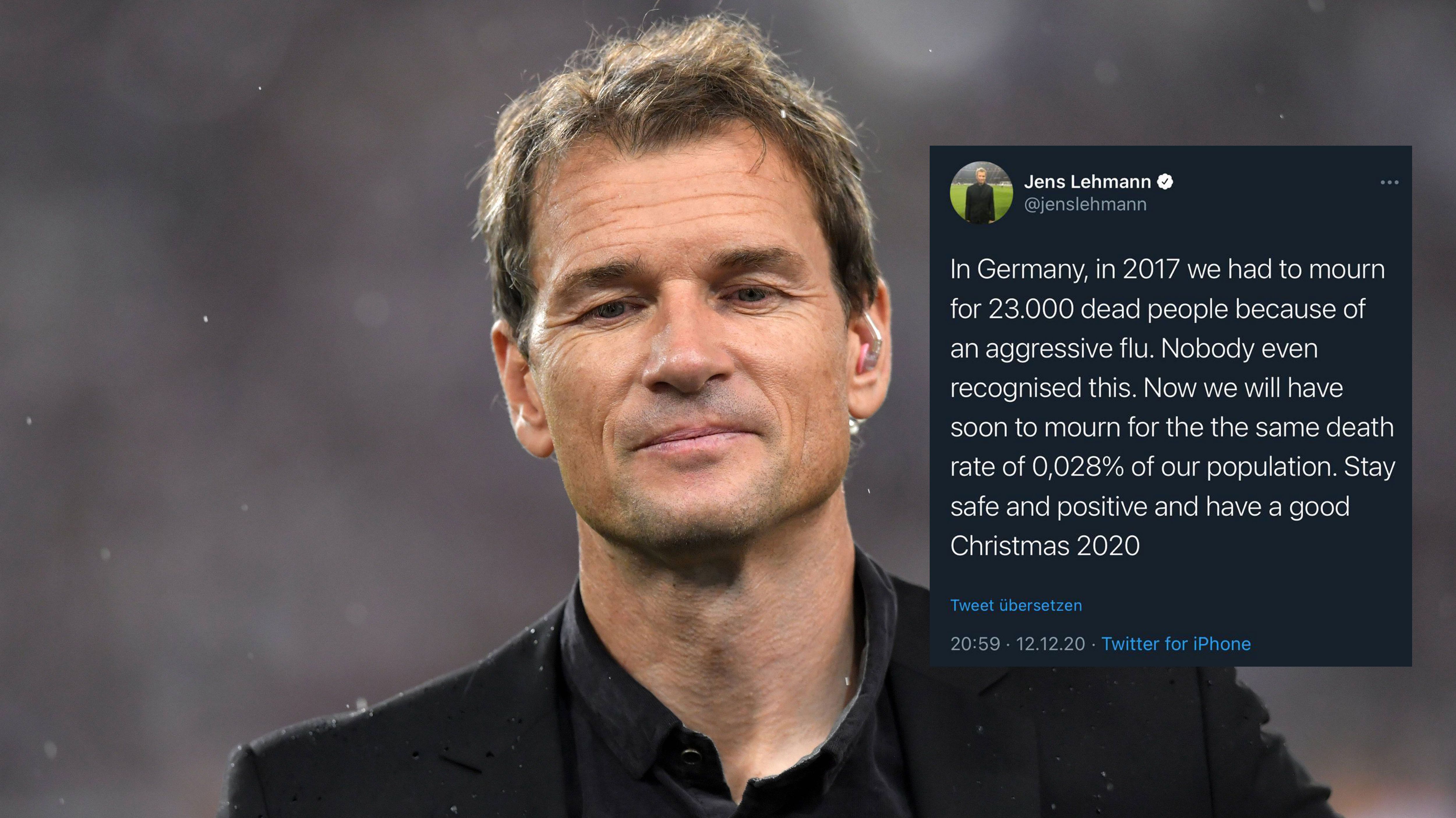 <strong>Lehmann äußert sich zur Corona-Pandemie</strong><br>12. Dezember 2020:&nbsp;Lehmann twittert (siehe Foto) "2017 mussten wir in Deutschland 23.000 Grippe-Tote betrauern. Da hat es keiner wahrgenommen. Jetzt müssen wir genau die gleiche Sterberate innerhalb der Bevölkerung von 0,028% betrauern. Bleibt gesund und frohe Weihnachten" und verharmlost die Auswirkungen der Corona-Pandemie. Aufgrund des öffentlichen Drucks löschte Lehmann den Tweet.