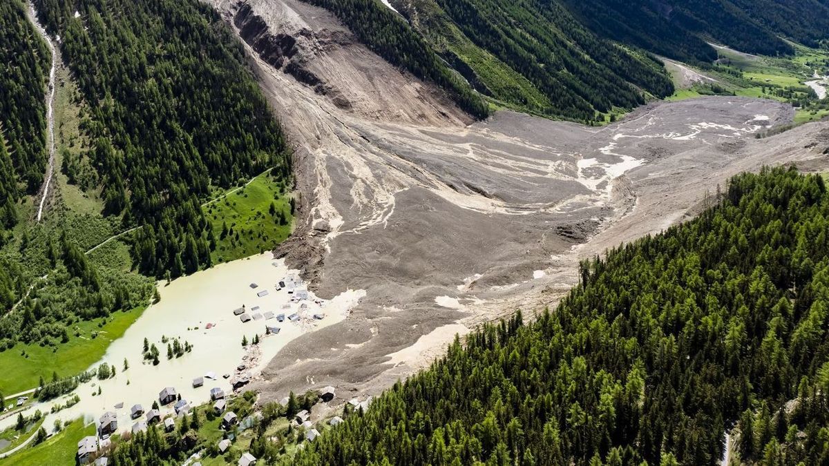 Gletscherabbruch im Wallis