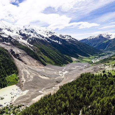 Gletscherabbruch im Wallis