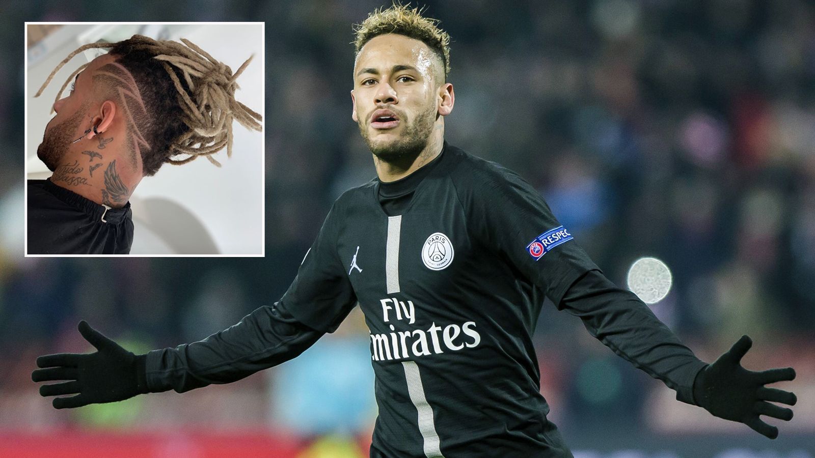 <strong>Neymar</strong><br>Ex-PSG-Star Neymar hat ebenfalls schon außerhalb des Spielfeldes für Aufsehen gesorgt. Einst trug der Weltstar in Frankreichs Hauptstadt Dreadlocks.