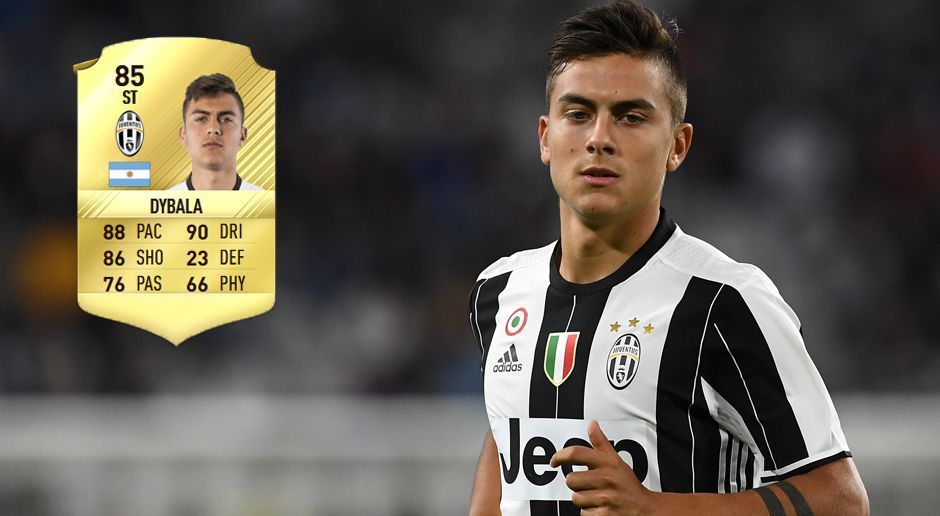 
                <strong>Paulo Dybala</strong><br>
                Platz 10: Paulo Dybala (Juventus Turin) - Rating FIFA 17:  / Plus gegenüber dem Vorjahr: 
              