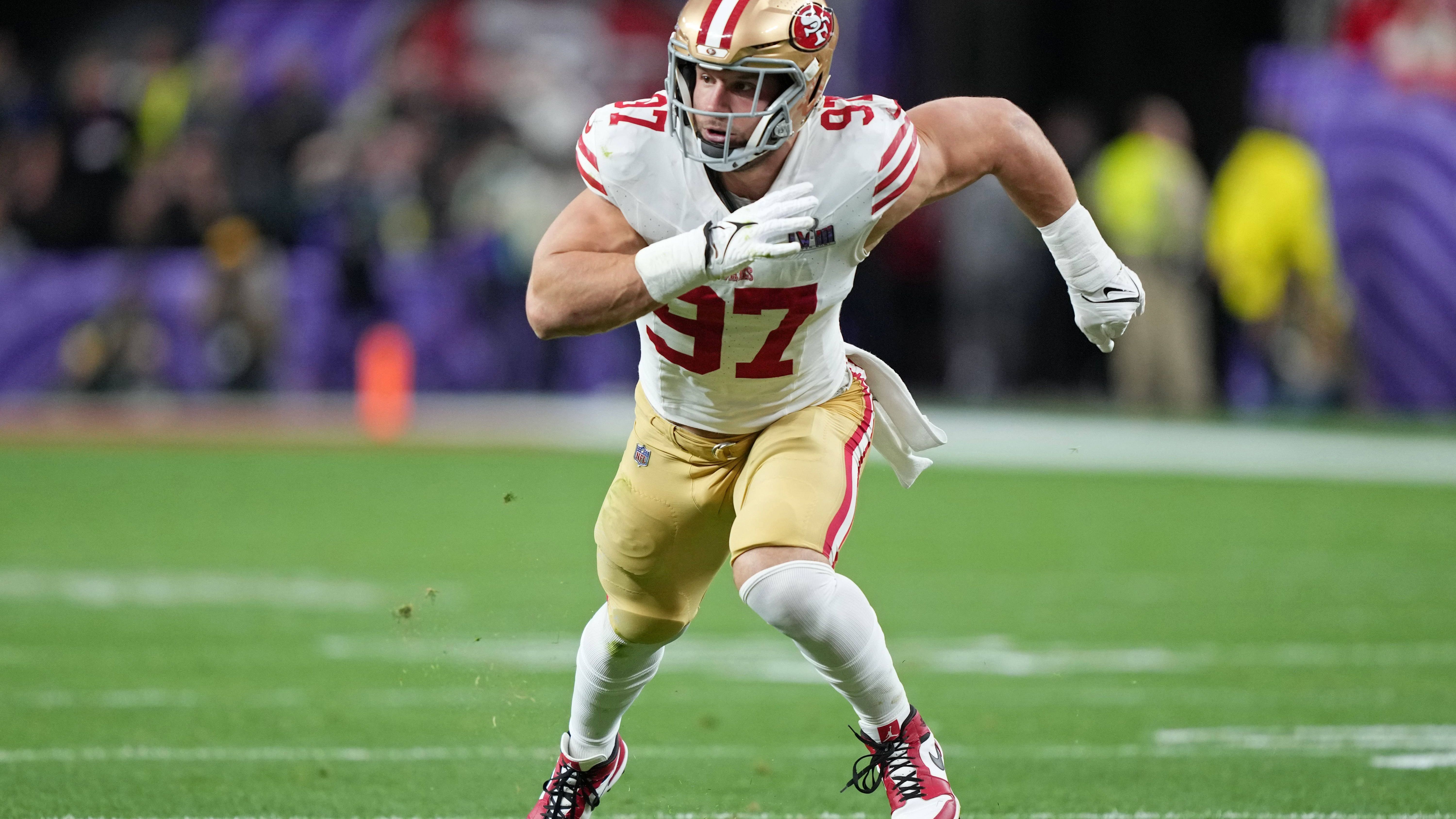 <strong>San Francisco 49ers (2019)</strong><br>Spieler: Nick Bosa (DE)<br>Jahr des Drafts: 2019<br>Jahr des ersten Awards: 2019<br>Award: Defensive Rookie of the Year
