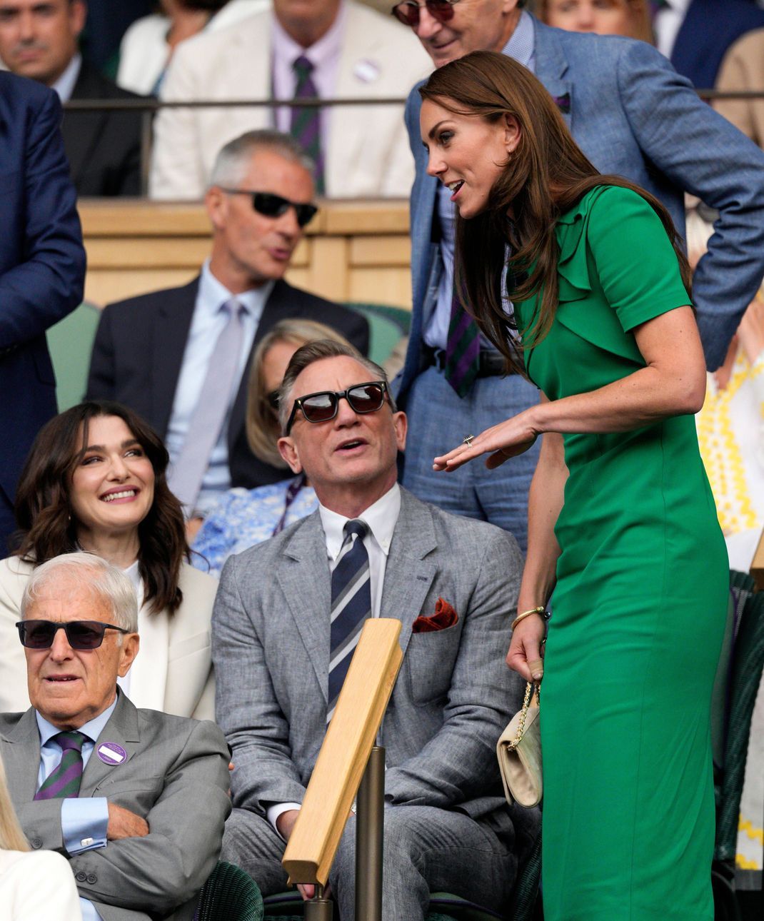 Daniel Craig und Prinzessin Kate in Wimbledon am 16. Juli 2023.