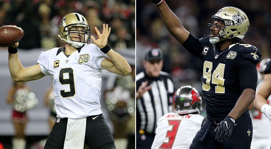 
                <strong>New Orleans Saints: Drew Brees (Quarterback) und Cameron Jordan (Defensive End)</strong><br>
                Gesamtstärke von beiden Spielern: 92
              