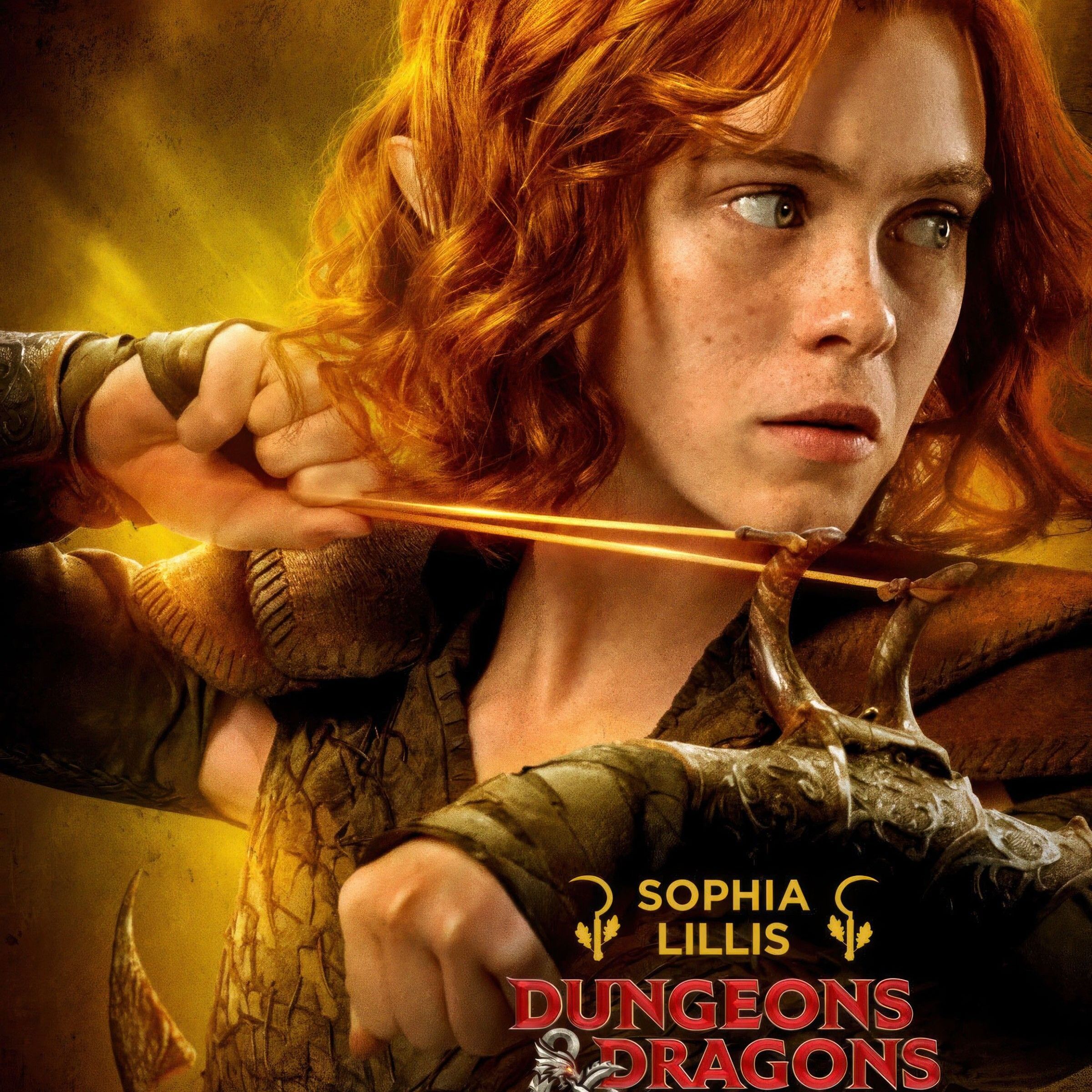 "Dugeons & Dragons-Ehre unter Dieben" mit Sophia Lillis aus dem Jahr 2023 in Kampfpose.