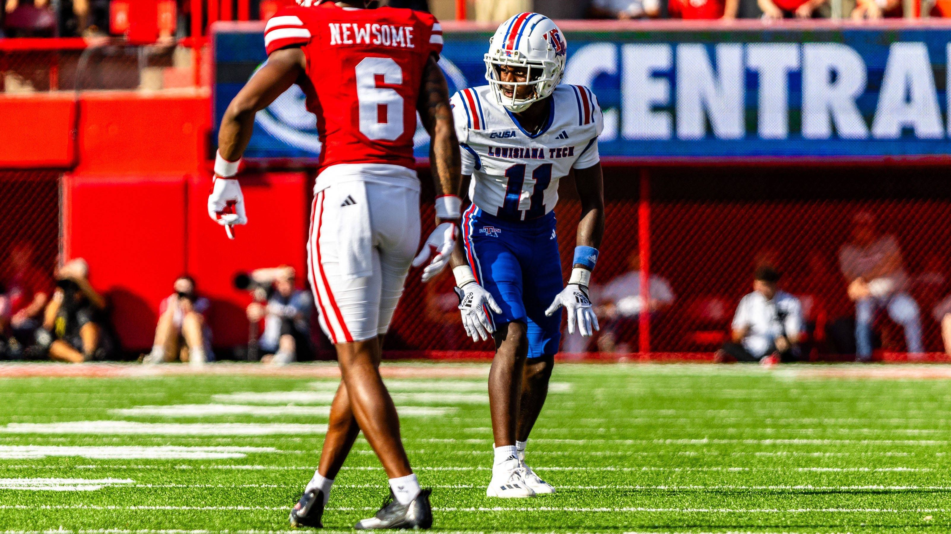 <strong>Decoldest Crawford</strong><br>Position: Wide Receiver<br>College: Louisiana Tech Bulldogs