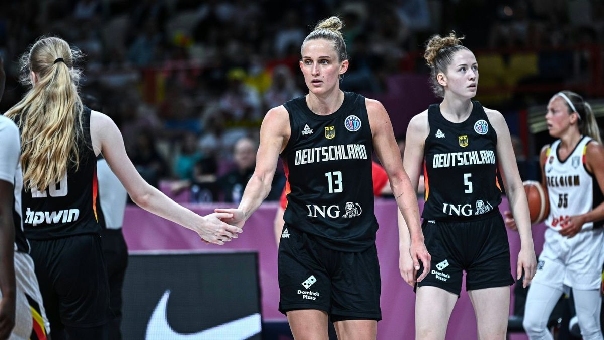 Fiebich (m.) kam gegen Belgien auf acht Punkte