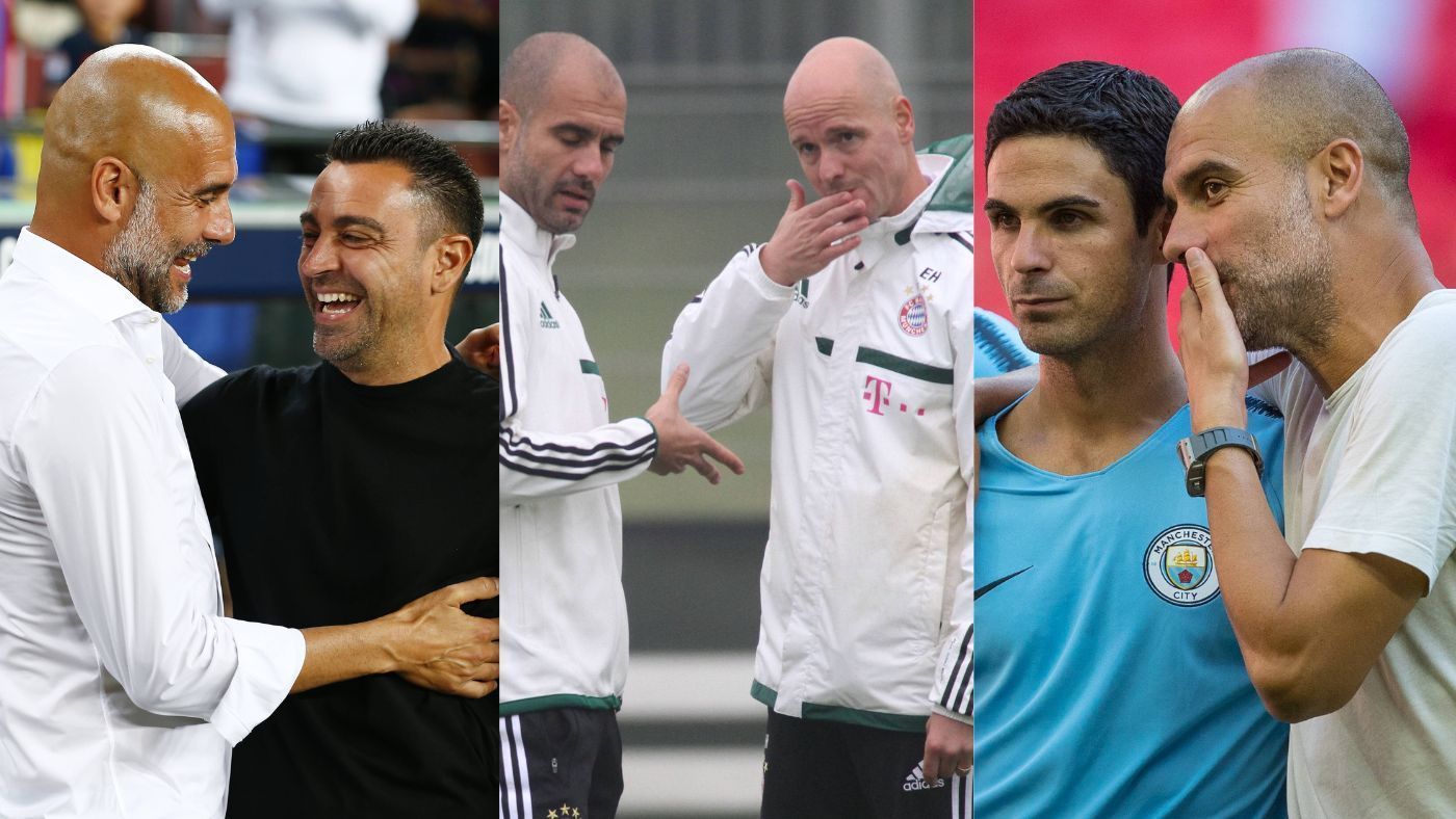 
                <strong>Arteta, ten Hag, Xavi: Wie Peps Trainer-Lehrlinge den Fußball dominieren</strong><br>
                Vincent Kompany führt Burnley frühzeitig zum Aufstieg in die Premier League. Xavis FC Barcelona enteilt Dauerrivale Real Madrid in LaLiga. Erik ten Hag macht Manchester Uniteds Spielern Beine, lässt die "Red Devils" endlich wieder auf Champions-League-Fußball hoffen. Mikel Arteta kann diese Saison sogar vom Lehrling zum Meister aufsteigen, falls sein FC Arsenal vor Guardiolas Manchester City landet. ran zeigt die Zöglinge des Trainer-Idols Pep Guardiola.• <a href="https://www.ran.de/fussball/england/news/premier-league-heute-live-uebertragung-manchester-city-arsenal-london-tv-livestream-liveticker-173032" data-url-id="51816">Premier League live: So seht ihr Arsenal vs. Manchester City live im TV und Livestream</a><br>
              