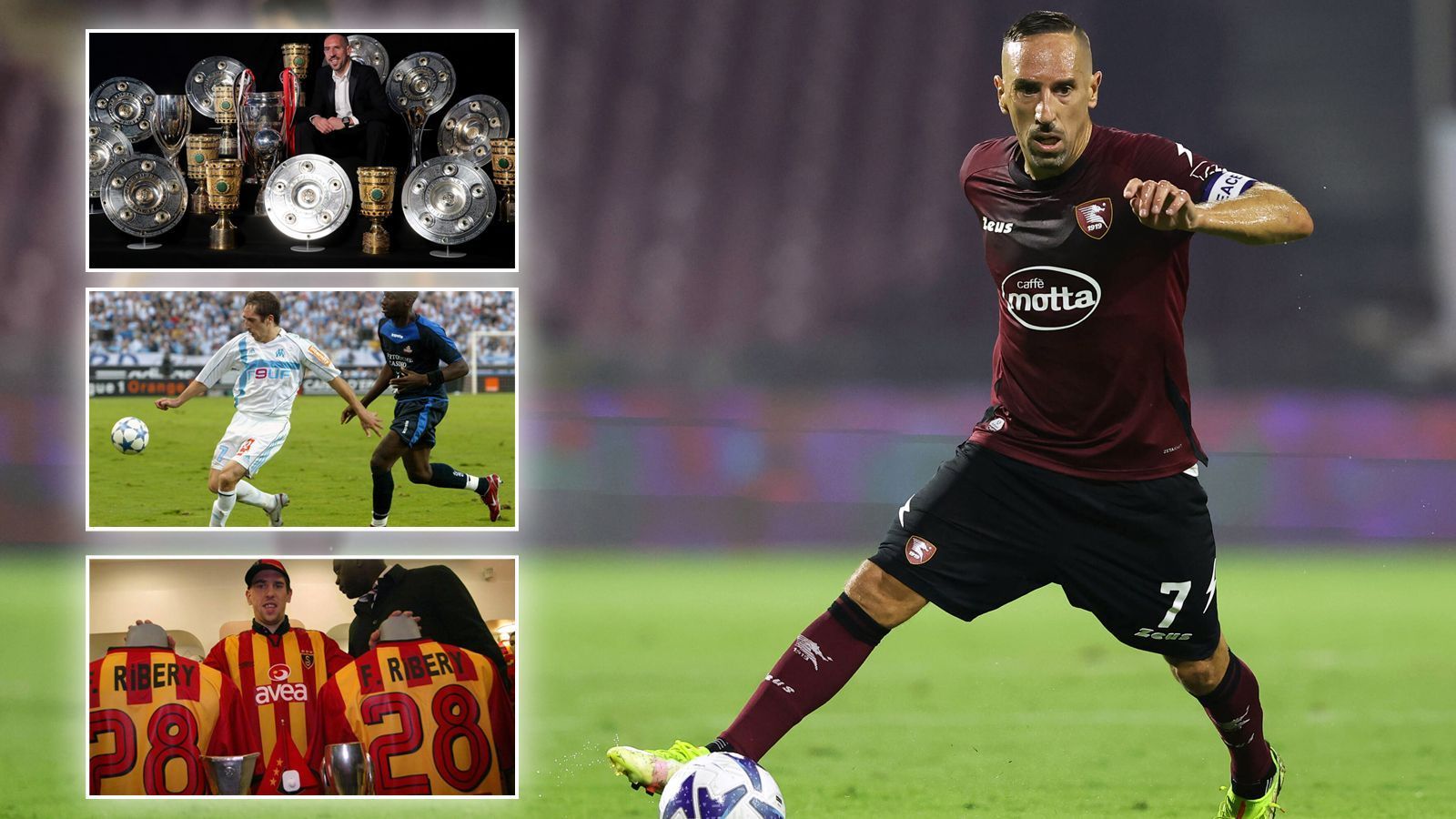 
                <strong>Die Karriere von Ex-Bayern-Star Franck Ribery</strong><br>
                Der frühere Bayern-Star Franck Ribery beendet mit sofortiger Wirkung seine Laufbahn. Der Franzose, zuletzt bei Serie-A-Klub Salernitana unter Vertrag, muss wegen anhaltender Knieprobleme im Alter von 39 Jahren die Schuhe an den Nagel hängen. ran zeigt den ungewöhnlichen Karriereweg des Offensivspielers, der seine Blütezeit in München erlebte.
              