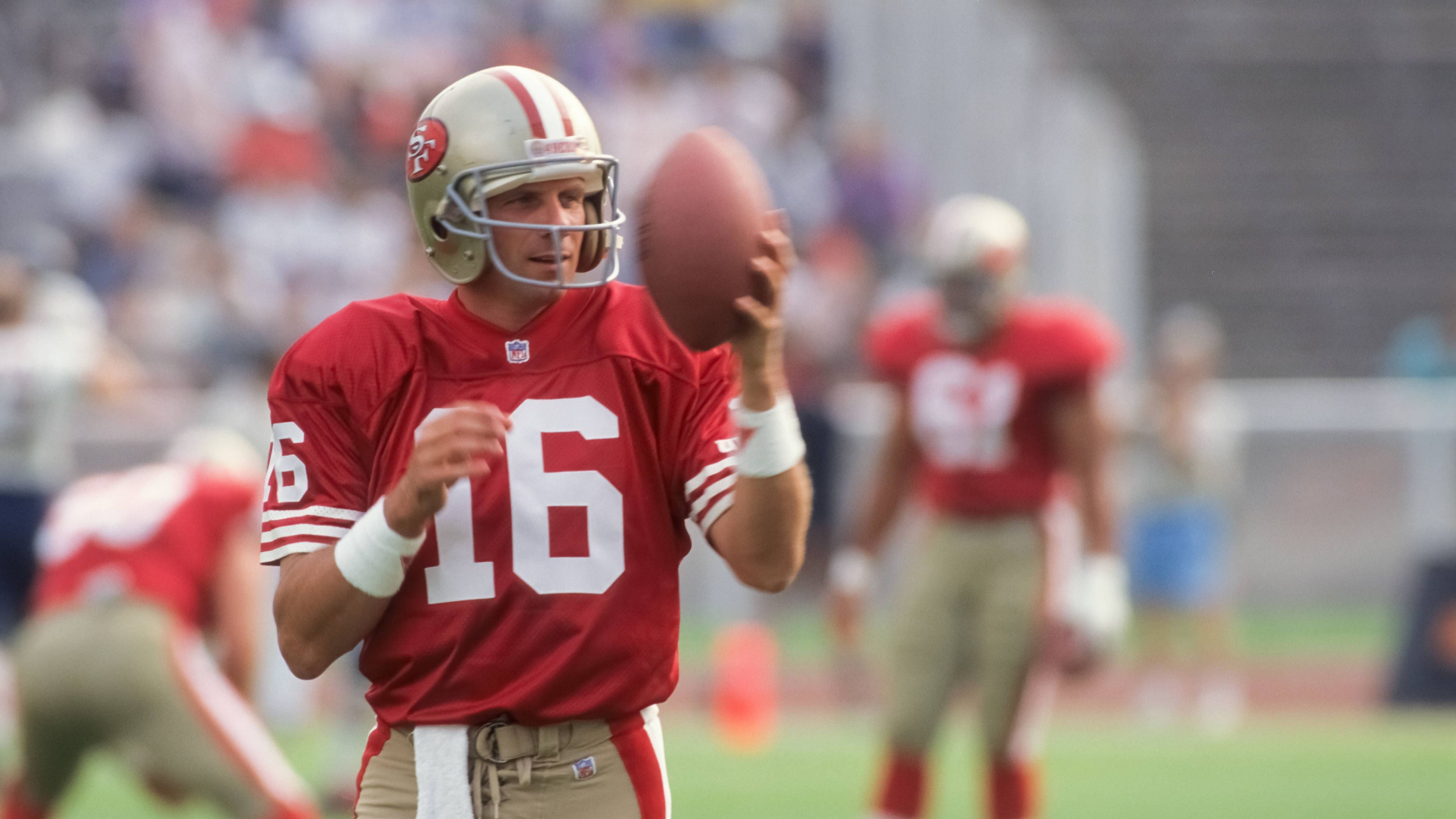 <strong>Platz 3: San Francisco 49ers (fünf MVP-Titel)</strong><br>John Brodie (Quarterback/ 1970), Joe Montana (Foto, Quarterback/ 1989, 1990), Steve Young (Quarterback/ 1992, 1994)<br>seit 1950 in der NFL dabei