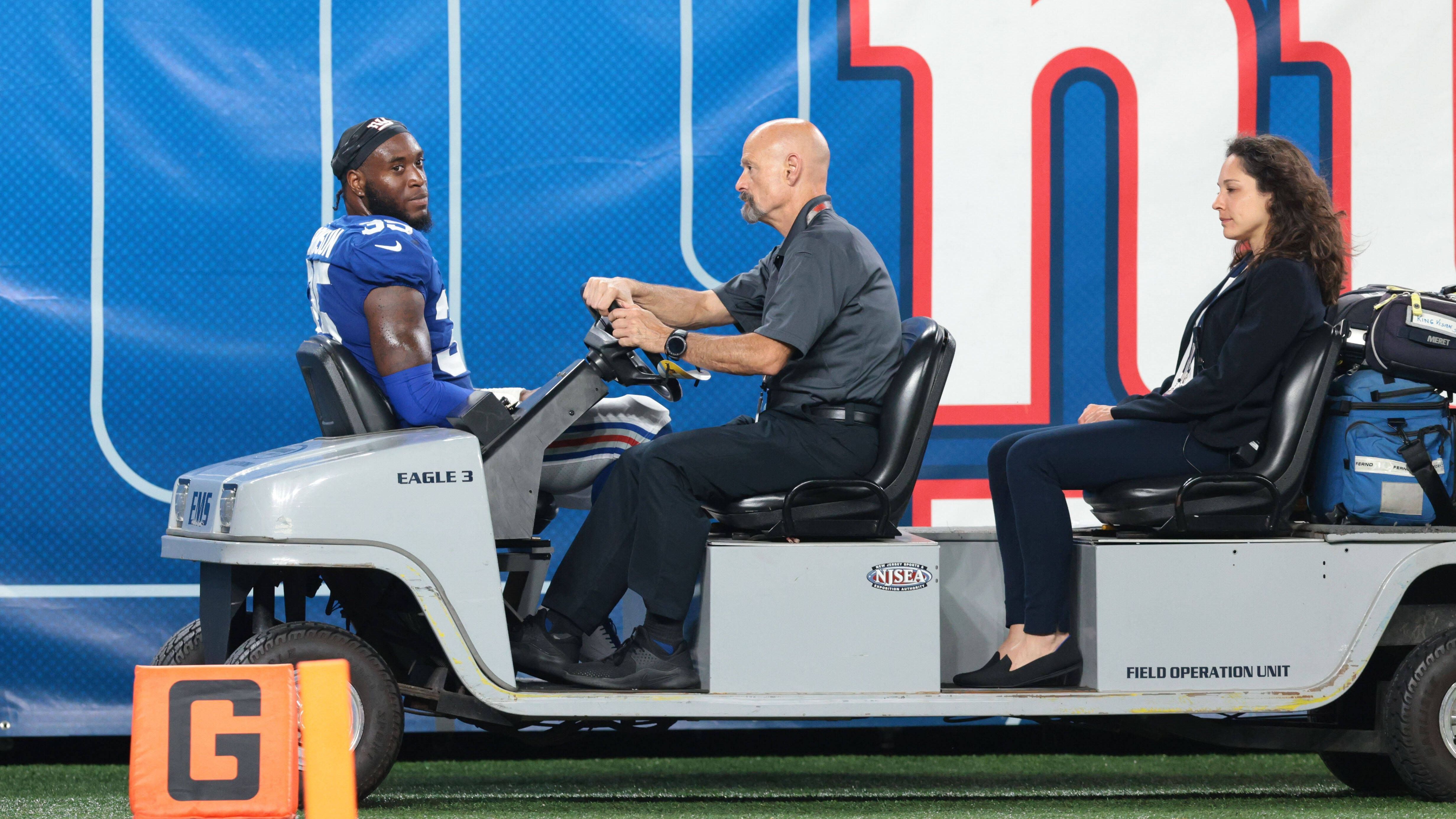 <strong>T.J. Brunson (LB, New York Giants)</strong><br>Kreuzbandriss<br>2021 im Spiel gegen die New York Jets