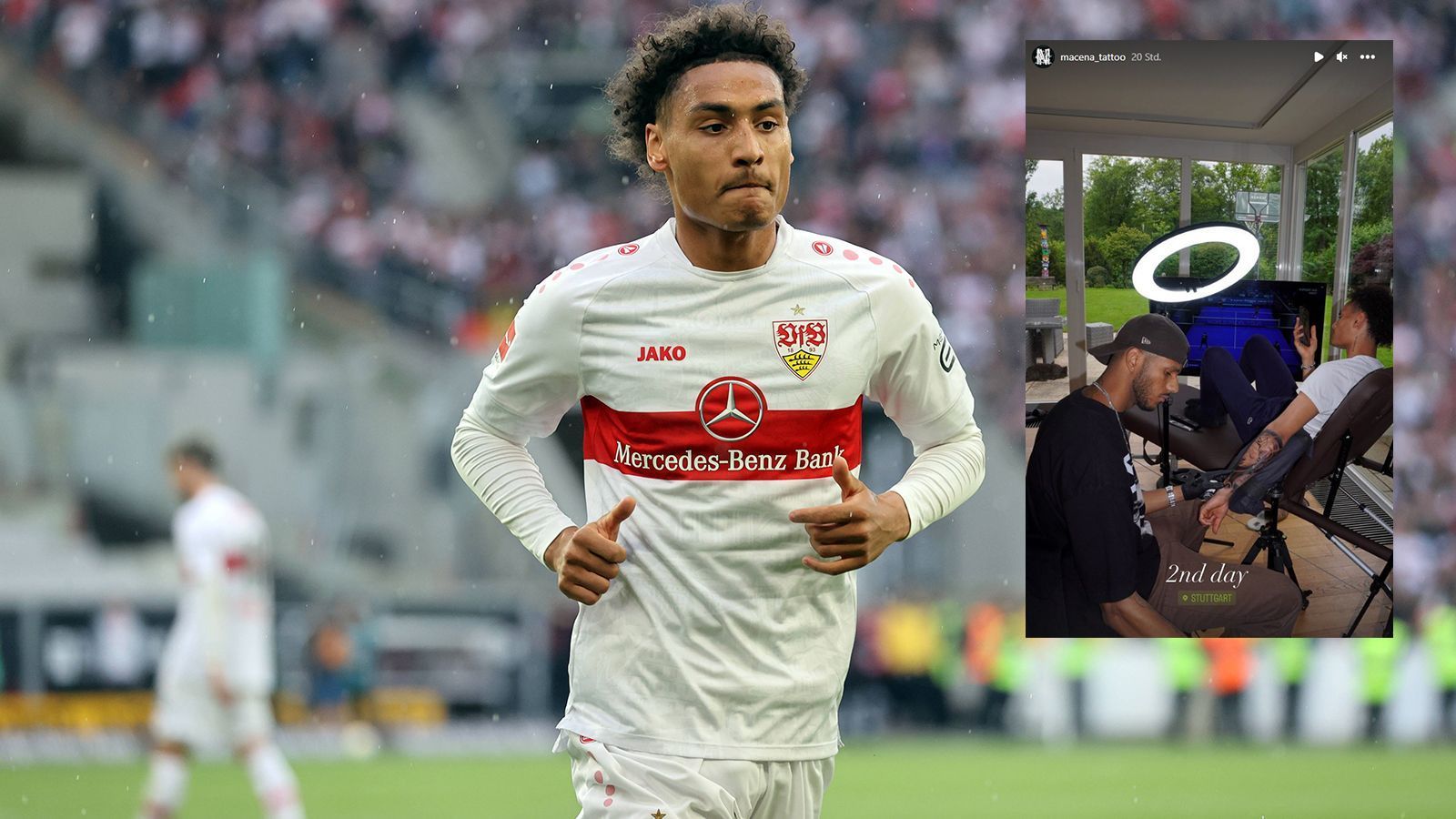 
                <strong>Enzo Millot </strong><br>
                Ob das eine gute Idee war? Enzo Millot steckt mit dem VfB Stuttgart tief im Abstiegskampf, die Mannschaft hat noch zwei Spieltage, um die Zweitklassigkeit zu verhindern. Unter der Woche ließ der Franzose laut der "Bild" wohl extra einen spanischen Tätowierer einfliegen, der seinen linken Arm tätowierte. Eine Instagram-Story dazu löschte der VfB-Spieler kurze Zeit nach dem Absetzen – denn viele Stuttgart-Fans schienen von der Aktion so gar nicht begeistert zu sein. Sportwissenschaftler Ingo Froböse wird von der Zeitung zitiert: "Das ist fahrlässig und verantwortungslos. Solch ein Eingriff führt zu einer Leistungseinschränkung des Sportlers. Das Immunsystem hat damit mindestens 14 Tage zu kämpfen." Trainer Sebastian Hoeneß versuchte das Thema abzumoderieren: "Er ist ein junger Bursche, der sich im Klaren sein muss, dass so etwas sowohl nach außen als auch nach innen etwas bewirkt, was sicher nicht in seinem Sinne ist."
              