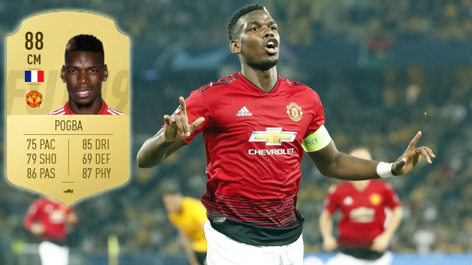 
                <strong>Paul Pogba</strong><br>
                Verein: Manchester UnitedGesamtstärke: 88
              