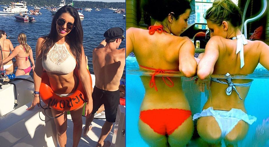 
                <strong>Alana Kari</strong><br>
                Während die anderen Damen A-Prominenz sind, ist Alana Kari wohl eher als IT-Girl oder Internet-Celebrity zu bezeichnen. Auf dem linken Bild posiert die Schönheit mit einem Rettungsreifen, auf dem rechten Bild macht sich mit einer Freundin etwas, dass irgendwie an Sanchez' berühmten "Butt-Fumble" erinnert. 
              