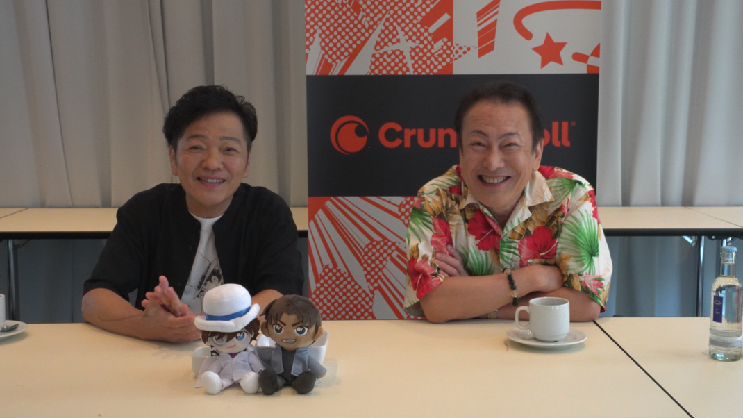 Im Interview: Syncrhonsprecher Kappei Yamaguchi (l.), spricht Shin'ichi Kudo und Kaito Kid in "Detektiv Conan",&nbsp; Ryō Horikawa (r.), spricht Heiji Hattori.