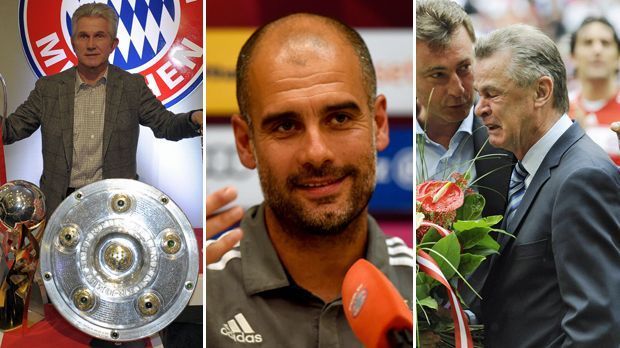 
                <strong>Von Triple bis titellos - so viel Erfolg hatten die scheidenden Bayern-Trainer</strong><br>
                Die Rückrunde hat noch nicht begonnen, der Trainerwechsel beim FC Bayern steht aber längst fest: Pep Guardiola wird München zum Saisonende verlassen, sein Nachfolger ist Carlo Ancelotti. Der Katalane ist nicht der erste Coach des Rekordmeisters, dessen Abschied vorzeitig bekanntgegeben wurde - und der trotzdem große Ziele verfolgt. ran.de blickt in die Bayern-Vergangenheit zurück und zeigt, welcher scheidende Bayern-Trainer mit welchen Titeln abtreten konnte.
              