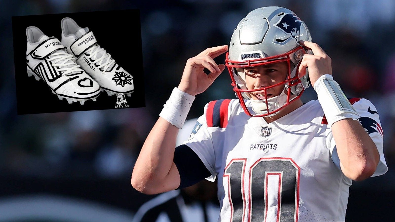 
                <strong>Mac Jones</strong><br>
                Patriots-Quarterback Mac Jones unterstützt den Boys & Girls Club in Boston - eine Organisation, die sich um die Kinder und die Entfaltung ihrer Potenziale kümmert. Jones designte seine Schuhe dafür sogar mit den Kids zusammen.
              