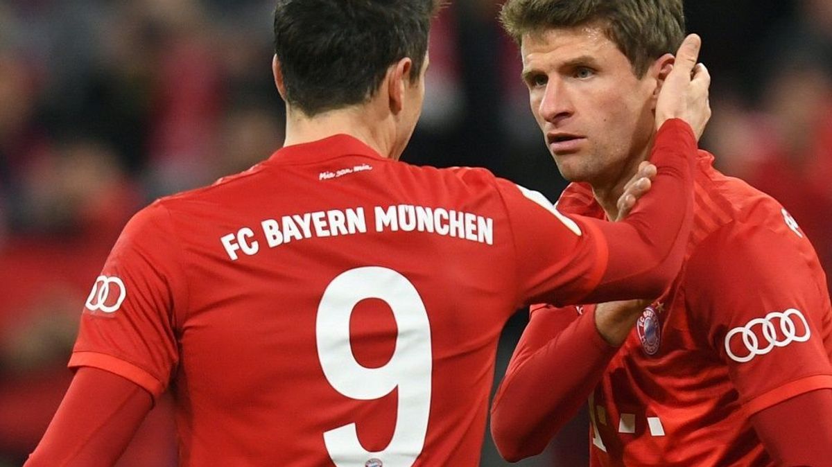 Thomas Müller und Sturmpartner Robert Lewandowski