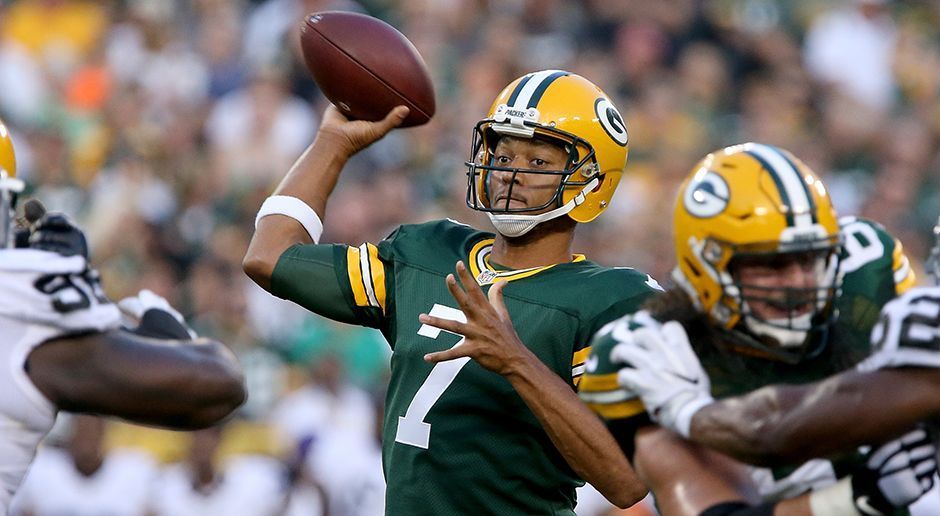 
                <strong>Platz 9: Green Bay Packers (4 Quarterbacks)</strong><br>
                2015: Brett Hundley (1 Einsatz als Starter in den Playoffs)2012: B.J. Coleman (Kein Einsatz als Starter)2008: Brian Brohm (Kein Einsatz als Starter)2008: Matt Flynn (6 Einsätze als Starter)
              