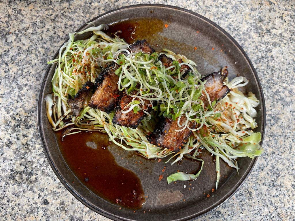 Schweinebauch mit Bier-Honigsauce