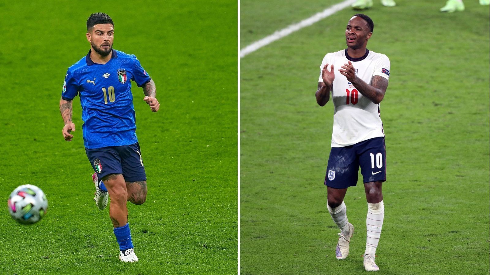 
                <strong>Linksaußen: Lorenzo Insigne vs. Raheem Sterling</strong><br>
                Dank seines Traumtores gegen Belgien schafften die Italiener überhaupt erst den Schritt ins Halbfinale, doch auch so wirkt es, als spiele Lorenzo Insigne derzeit auf dem Höhepunkt seiner Karriere. Als gefährliche Waffe im Eins gegen Eins wird er die englische Abwehr nicht nur einmal auf die Probe stellen. Mit seinen 30 Jahren gilt er als einer der Leader im Team und sollte mit der Drucksituation klar kommen. Bei den Engländern spielt auf dieser Position mit Sterling der absolute Superstar der Mannschaft. Mit drei Toren und einer Vorlage war er der Grund, weshalb die Engländer die Gruppe ohne Punktverlust überstanden hatten, auch im Halbfinale holte er den strittigen Elfmeter heraus. Der 26-Jährige konnte seinen Status als einer der besten Flügelspieler der Welt mit Nachdruck unterstreichen. Auch wenn sich Insigne in Topform befindet, gegen diesen Sterling kommt auch er nicht an. Stand: 8:7.
              