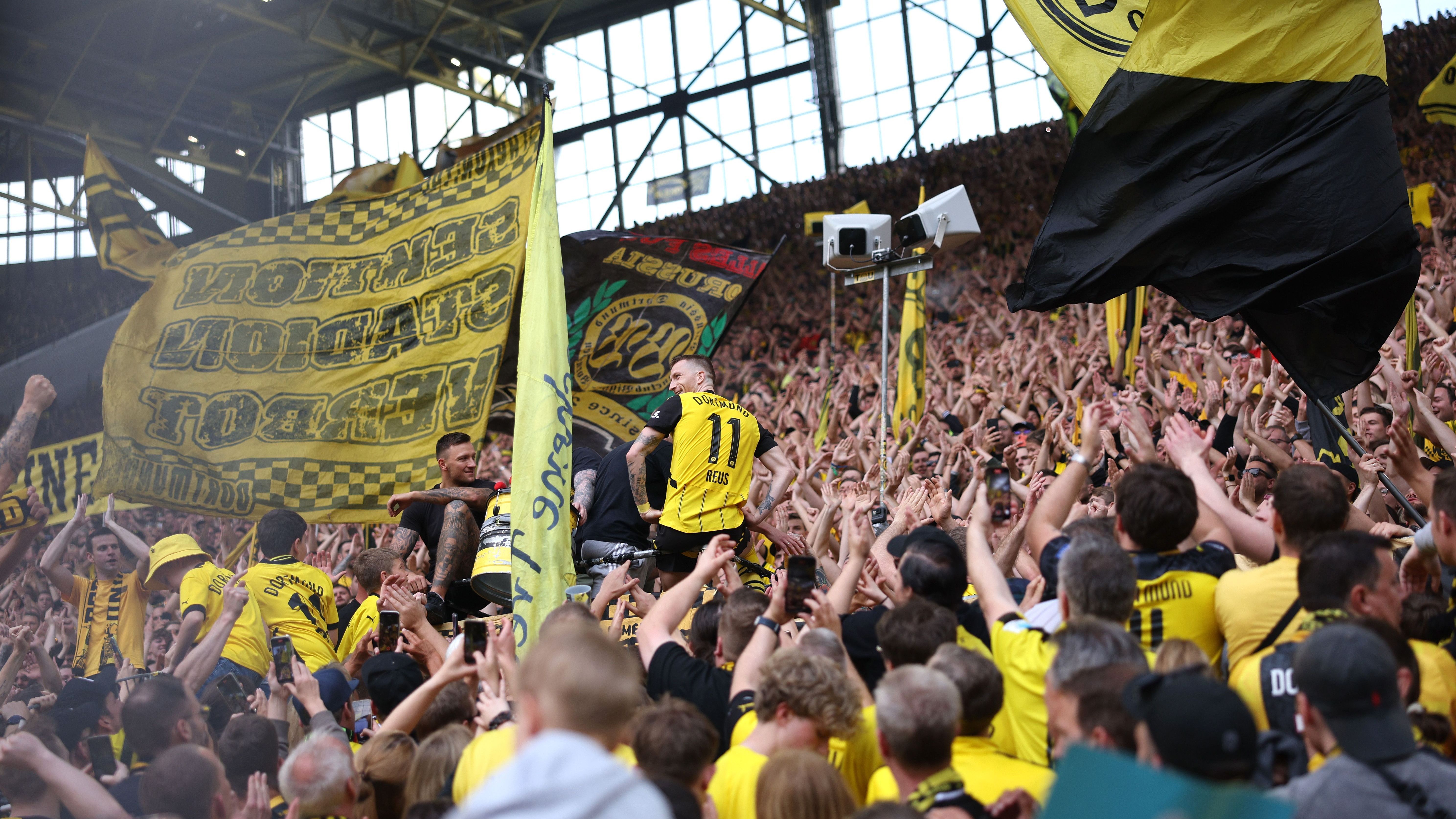 <strong>Platz 1: Borussia Dortmund (Bundesliga)</strong><br>Zuschauerschnitt: 81.305<br>Gesamtzuschauer: 1.382.190<br>Auslastung: 100 Prozent