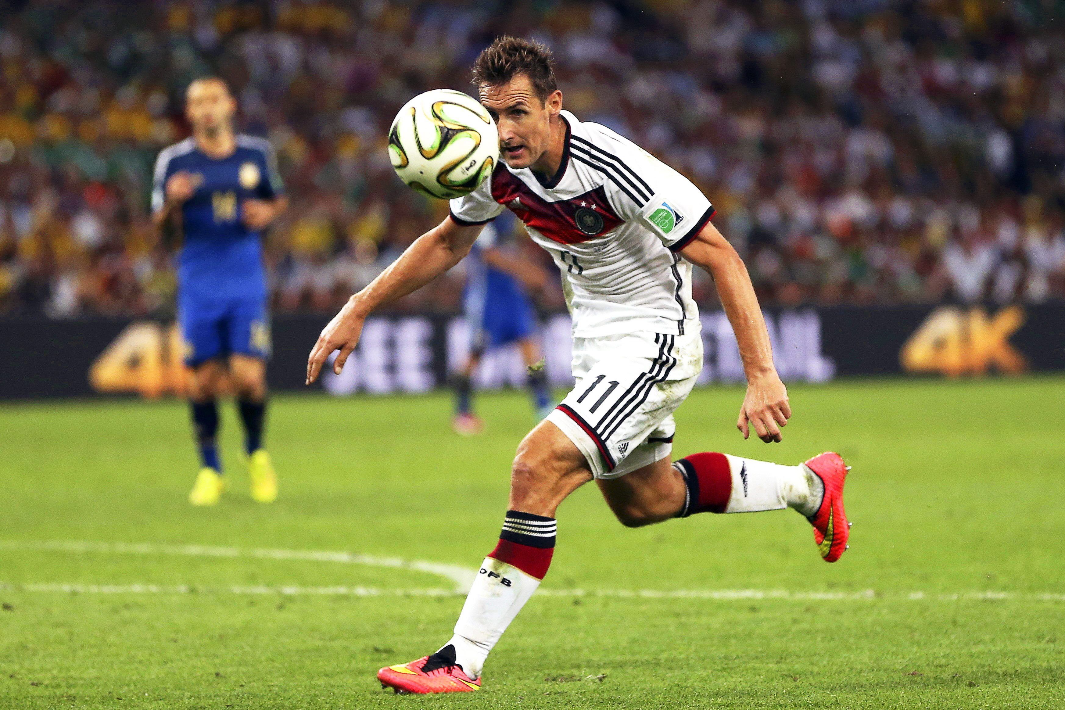 Miroslav Klose hält mit 16 Treffern den Rekord für die meisten WM-Tore.