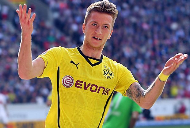 
                <strong>Platz drei: Marco Reus - 16 Tore</strong><br>
                Marco Reus spielt eine überragende Saison und ist mit 16 Toren und 14 Vorlagen der Top-Scorer der Bundesliga. Der Mittelfeldmann könnte in die Fußstapfen von Lothar Kobluhn, Mario Basler und Marek Mintal treten. Sie sind die einzigen Spieler, die nicht als Stürmer Torschützenkönig wurden.
              